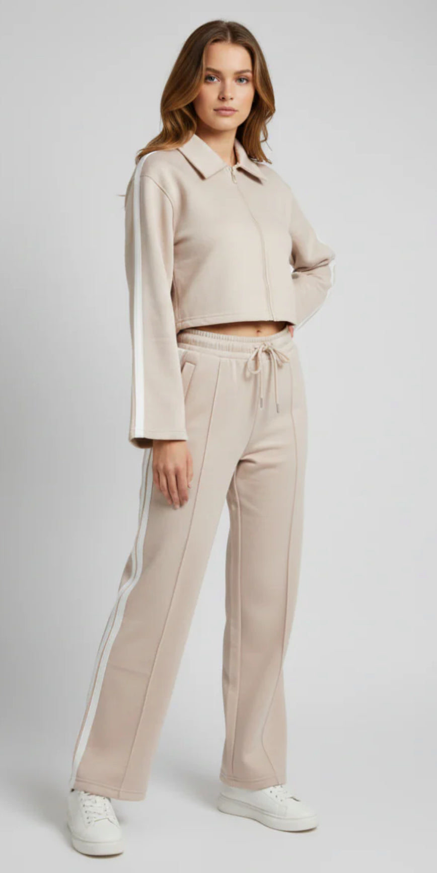 Striped Zip Up Tracktop & Bottom Set